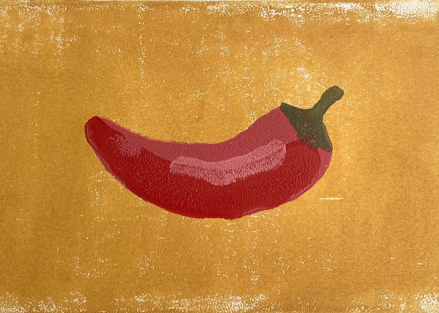 Chili Pepper Linocut