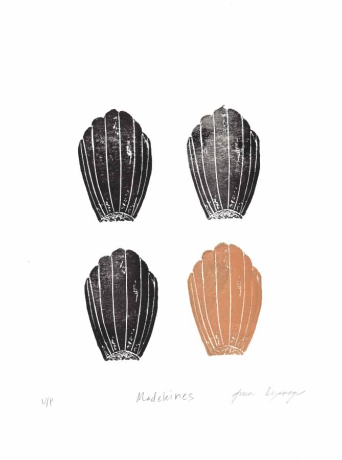 Madeleines Linocut