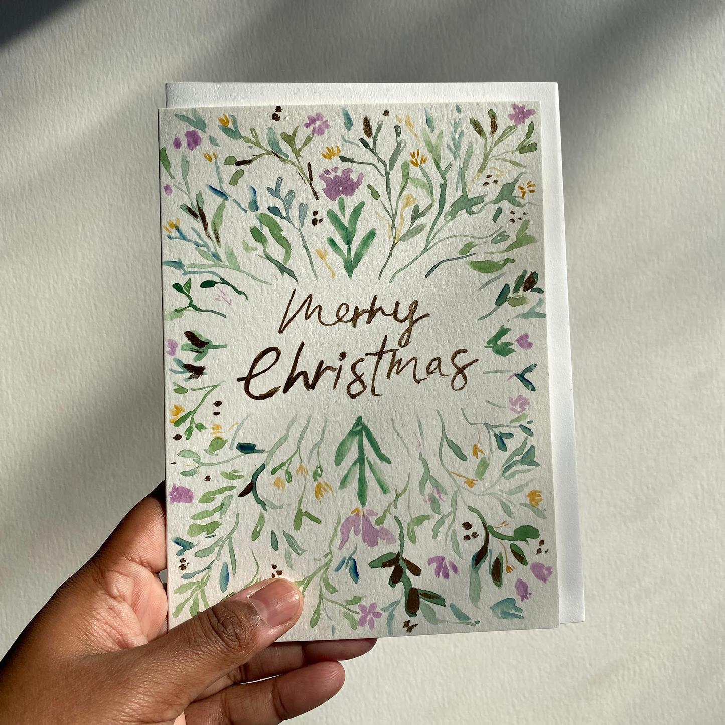 Floral Christmas Greeting Card