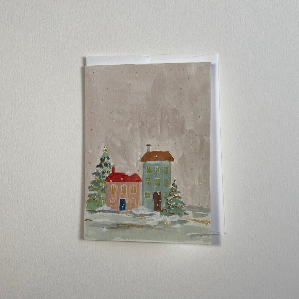 Pretty Village Greeting Card