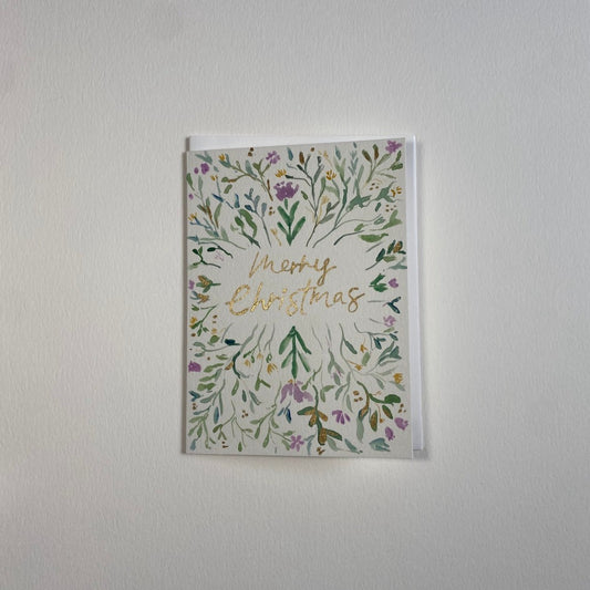Floral Christmas Greeting Card