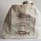 Mackerel Fish Linocut Tote Bag